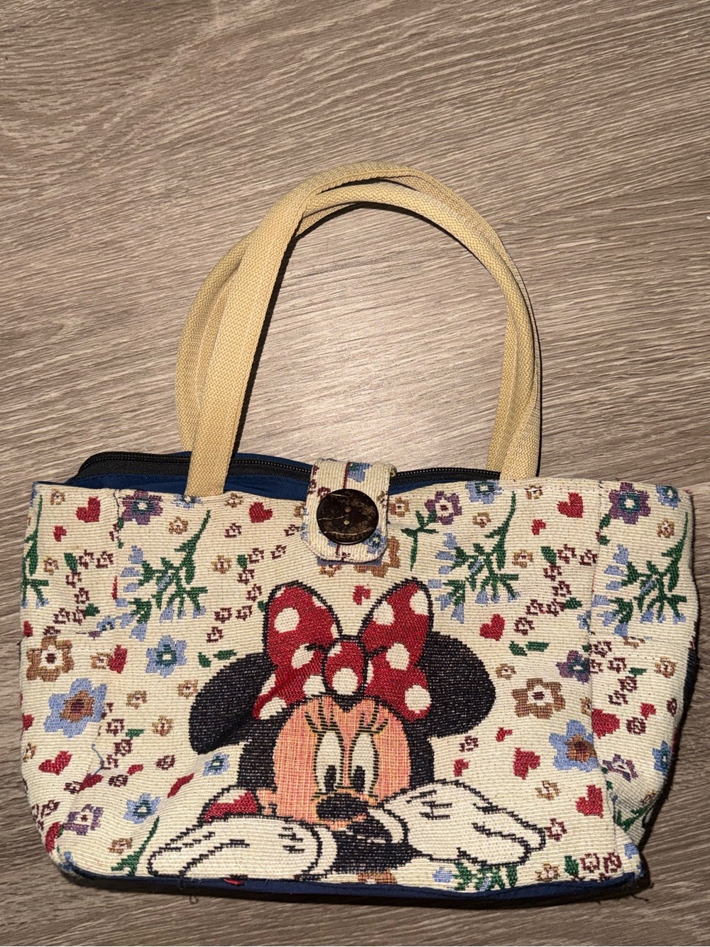 Minnie Mouse Floral Handmade Tapestry Bag
